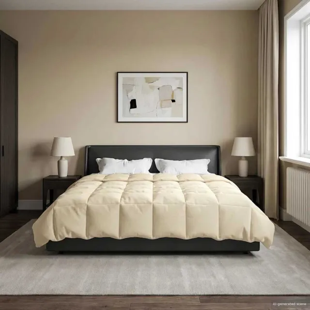 vidaXL Winter Dekbed 220 x 260 cm Winter Microfiber (100% polyester) Crème