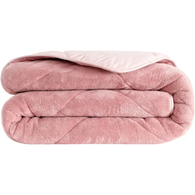 De Linde Home Dekbed zonder overtrek, 4 Seizoenen Dekbed, Teddy, Wasbaar Dekbed, Roze, 220x240 cm, Lits-jumeaux, Teddy Dekbedovertrek, 2 in 1 Dekbed, Hoesloos Dekbed, Ultra Soft Dekbed, Dubbelzijdig, Wasbaar, Zacht & Hypoallergeen, De Linde Home
