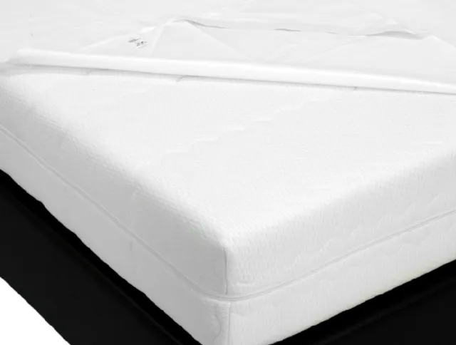 Eleganzzz Waterdichte Plateau Matrasbeschermer - 90x200cm - 100% Badstof - Ademend en Kraakvrij - Wasbaar op 90 graden - Incontinentie Matrasbeschermer - Antibacteriëel wit