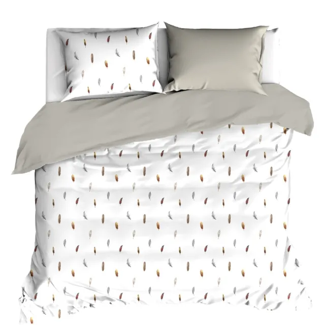 Linolux Dekbedovertrek Small Feathers Multi 2 persoons