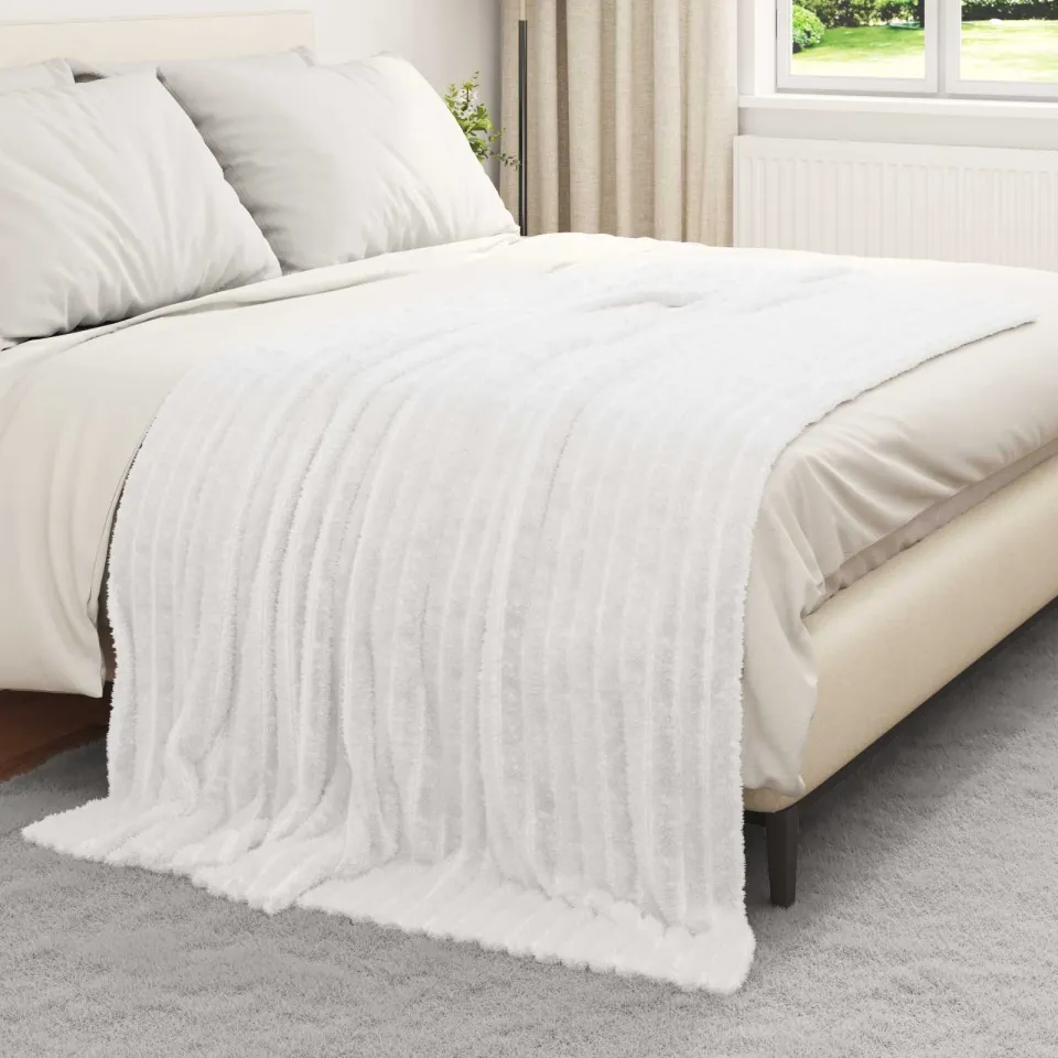vidaXL Kleden 6 st Wit 200 x 150 cm 4,75 kg Fleece, foto 3