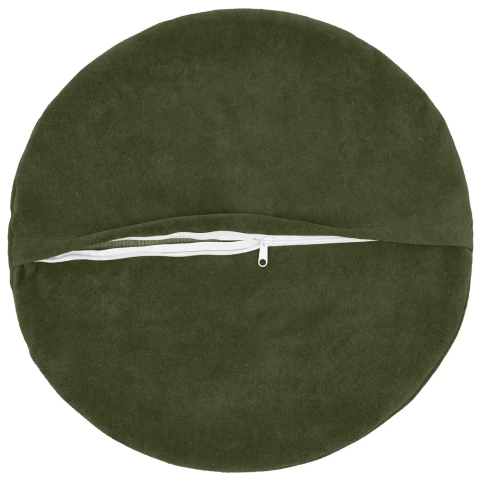 vidaXL Kussensloop 2 st HEERLEN Groen Dia. 60 cm Microfiber Fleece, foto 3