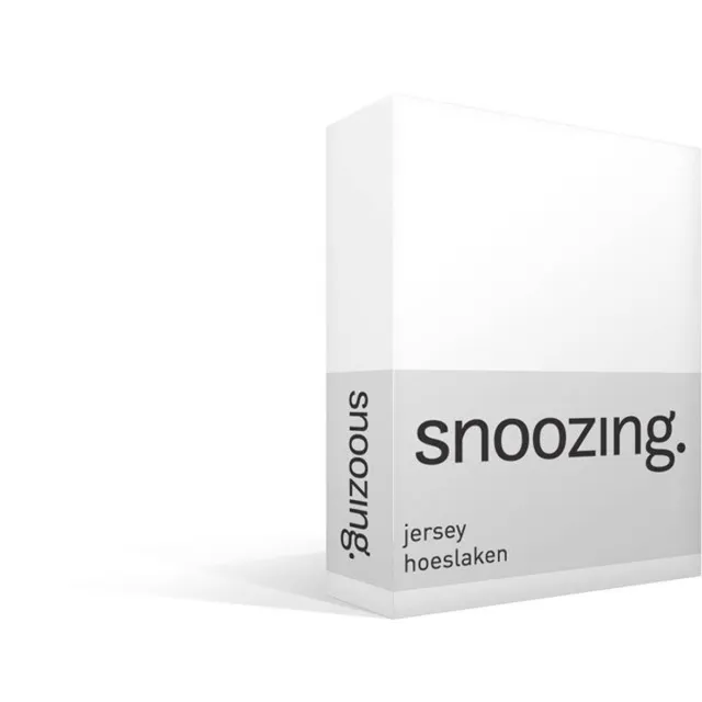 Snoozing Jersey - Hoeslaken - 100% gebreide katoen - 80/90x200 cm - Wit