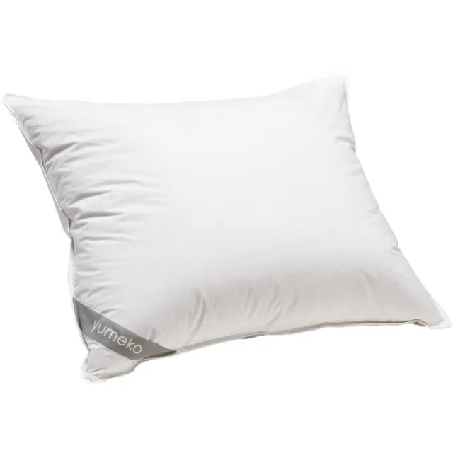 Yumeko hoofdkussen gerecycled halfdons 2-kamer 60x70 medium - Biologisch & ecologisch wit