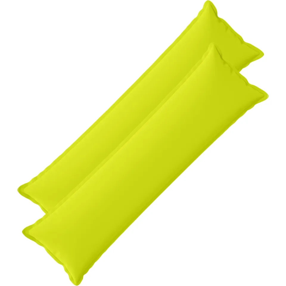 vidaXL Kussensloop 2 st HOUTEN Helder groen 40 x 145 cm Polyester, foto 3