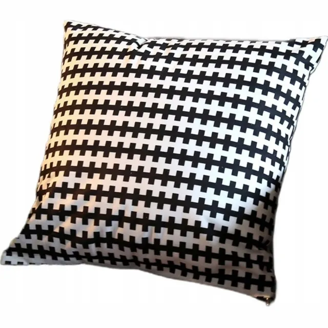 Granda Dubbelzijdige Sierkussenhoes 43x43 cm - Zwart-Wit Geometrische Patronen