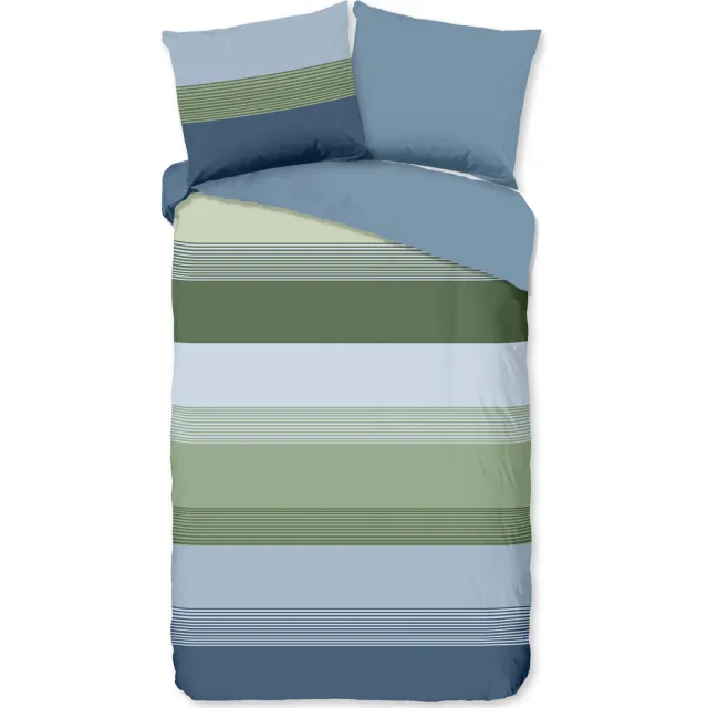 Good Morning Mali katoenen dekbedovertrek groen blauw