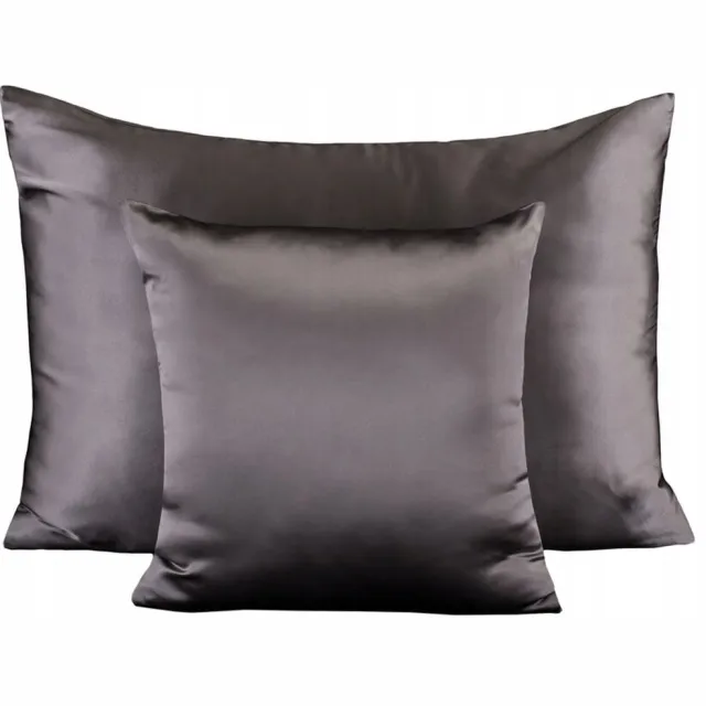 Malbery Merkloze Zijden Kussensloop 50x70cm - Luxe Donkergrijs