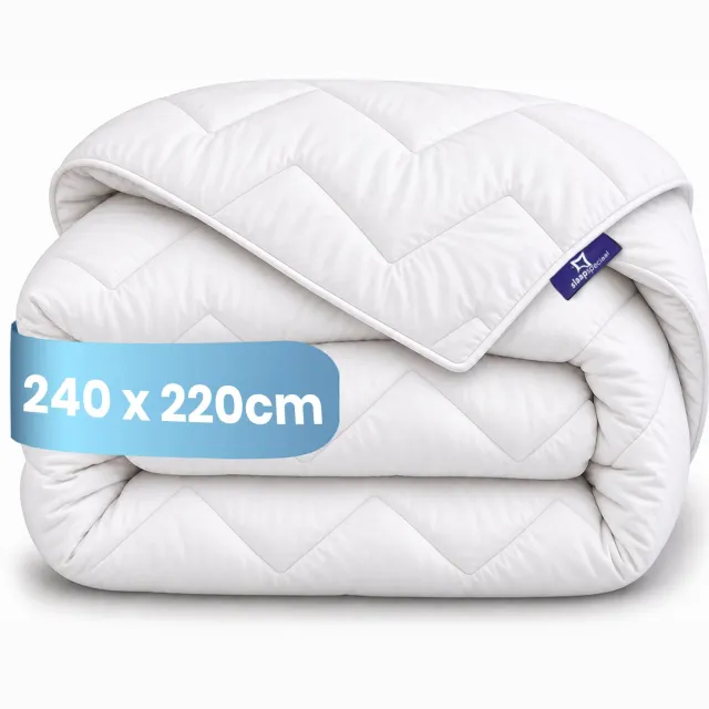 Slaapspeciaal All year dekbed enkel - Essential White Series | 240x220 - Dekbed Geschikt Voor Alle Seizoenen - Zomerdekbed & Winterdekbed - Anti Allergie - Hoogwaardige Ultra Soft - Hotelkwaliteit - Tweepersoons Dekbed - Lits Jumeaux Wit