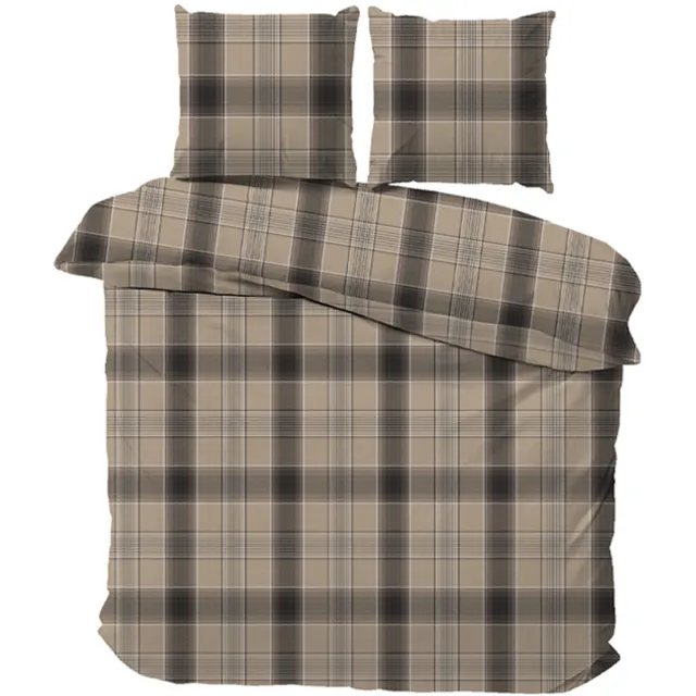 iSleep Dekbedovertrek Daan - Litsjumeaux XL - 260x200/220 cm - Beige