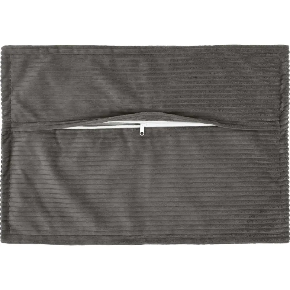vidaXL Kussensloop 2 st HOUTEN Donkergrijs 40 x 60 cm corduroy, foto 4