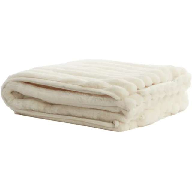 Light & Living Plaid VAJEN - 170x130x0.5cm - Wit