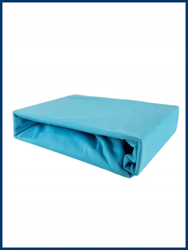 Kam-Pol Jersey Hoeslaken 70x200cm Turkse Katoen 145g/m² Premium Turkoois