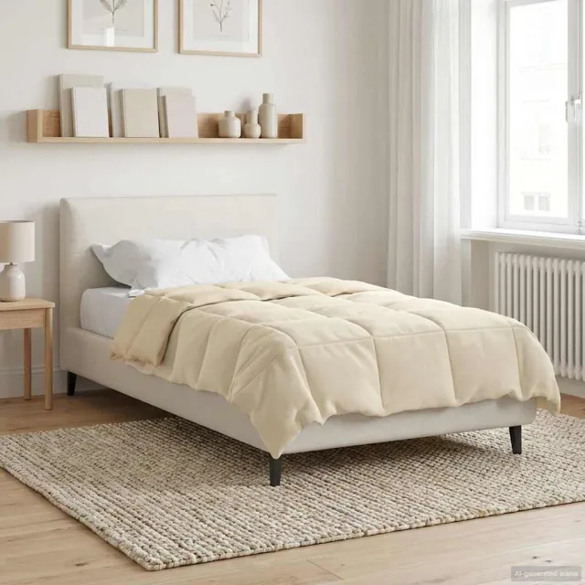 vidaXL Winter Dekbed 155 x 220 cm Winter Microfiber (100% polyester) Crème