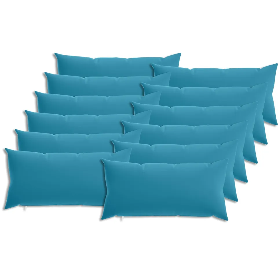 vidaXL Kussensloop 12 st HEERLEN Lichtblauw 40 x 80 cm Polyester blauw, foto 3