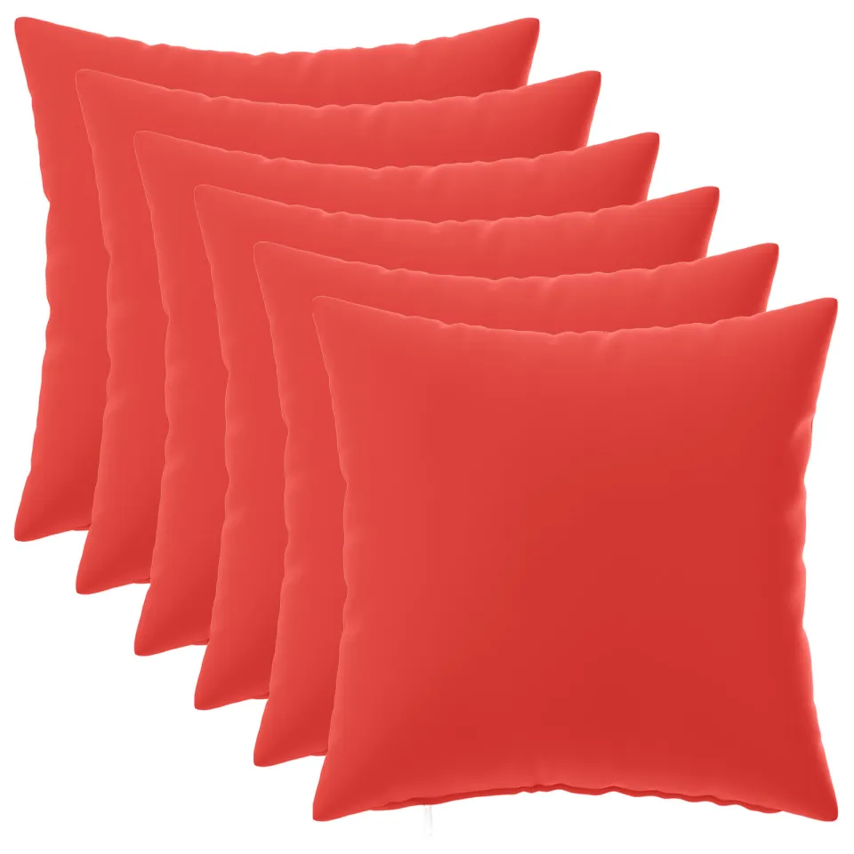 vidaXL Kussensloop 6 st HEERLEN Rood 40 x 40 cm Polyester, foto 3
