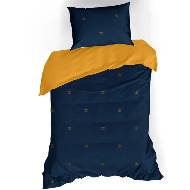 De Witte Lietaer Dekbedovertrek Katoen Satijn Rex - Blauw Navy