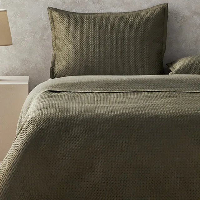 English Home Beddengoed - Bedspreiset - Satijn - King Size - Gif Groen