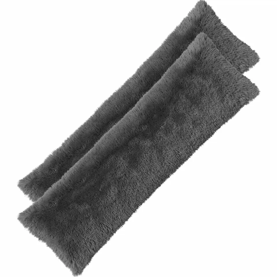 vidaXL Kussensloop 2 st HEERLEN Lichtgrijs 40 x 145 cm PV Fleece, foto 3