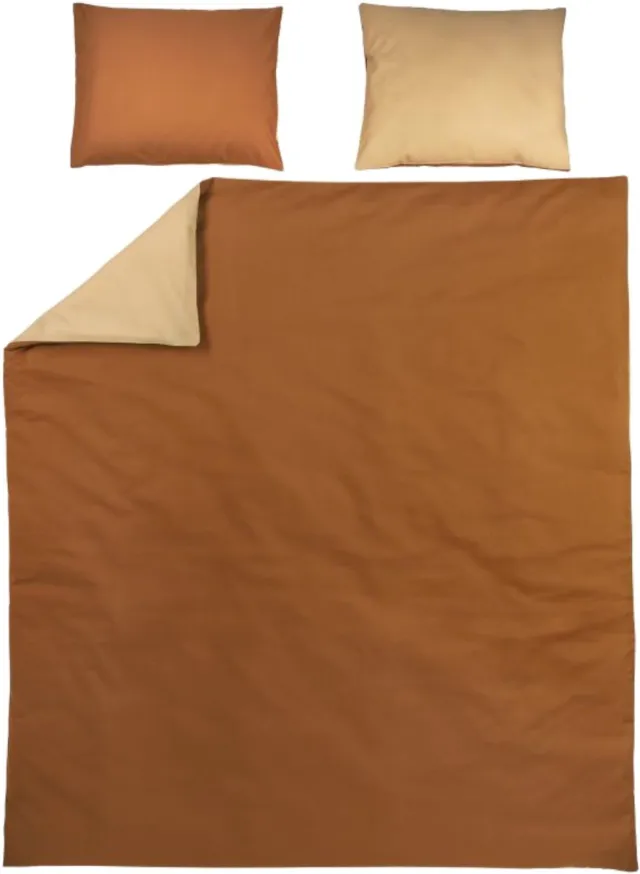 Meyco Uni Dekbedovertrek Camel / Warm Sand 200 x 200 / 220 cm Camel/Warm Sand