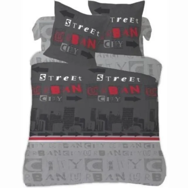 Better Nights dekbedovertrek Urban city zwart