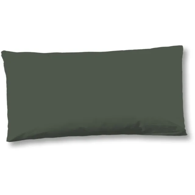 Hip kussensloop effen kleur - 40x80 cm - Olijfgroen - 100% Katoen satijn Olive Green