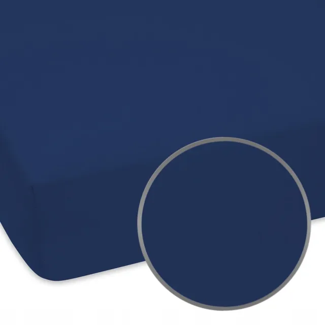 Designpremium Jersey hoeslaken 60x120 cm, marineblauw, 100% katoen