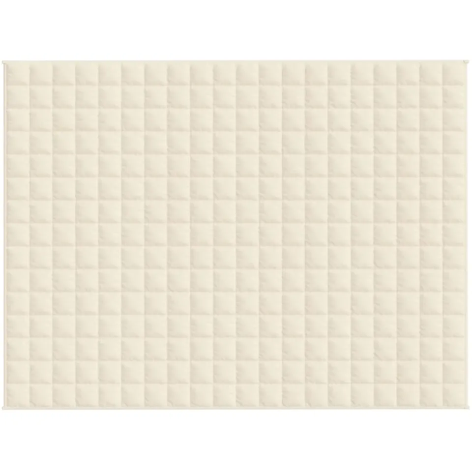 vidaXL Verzwaringsdeken 152x203 cm 11 kg stof lichtcrèmekleurig