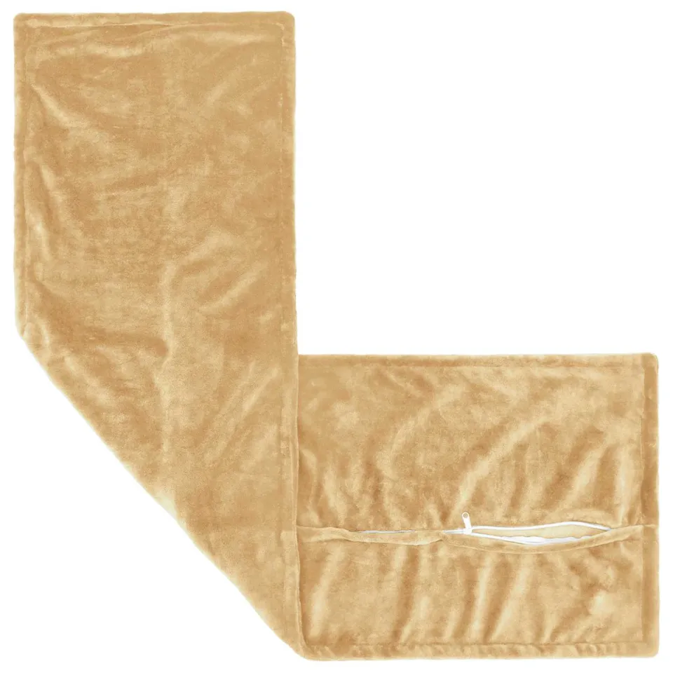 vidaXL Kussensloop HOUTEN Taupe 40 x 145 cm Flanel, foto 4
