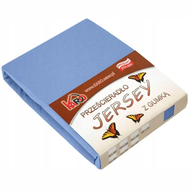 karo Jersey hoeslaken met elastiek 80x160 cm blauw, 150g/m2
