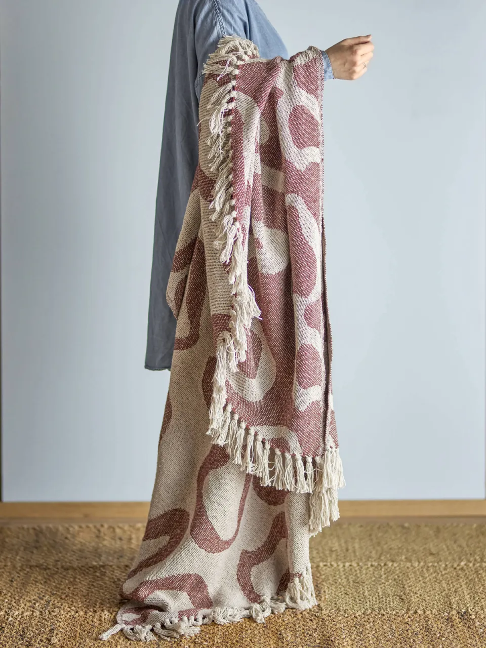 Bloomingville plaid Salobre roestbruin, foto 4