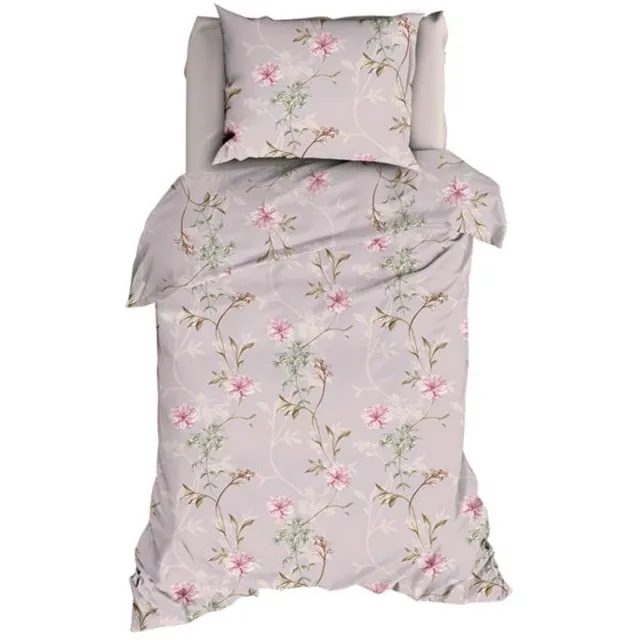 Satin d'Or Raisa Dekbedovertrek - Eenpersoons - 140x200/220 cm - Rose