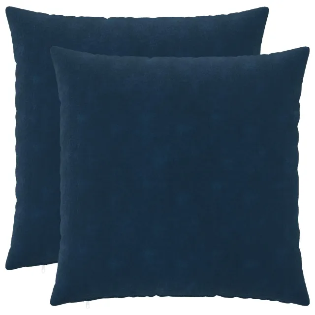 vidaXL Kussensloop 2 st HEERLEN Blauw 55 x 55 cm Microfiber Fleece