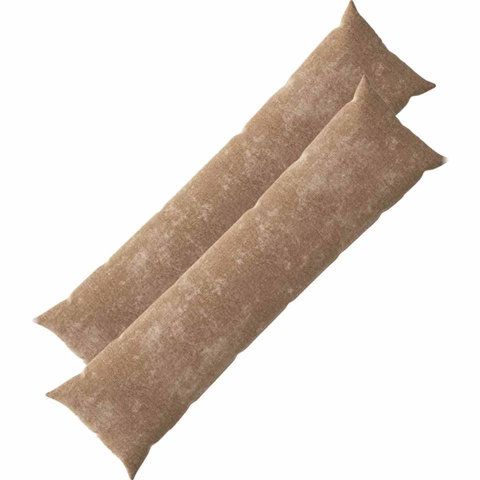 vidaXL Kussensloop 2 st HEERLEN Bruin 40 x 145 cm Chenille Stof
