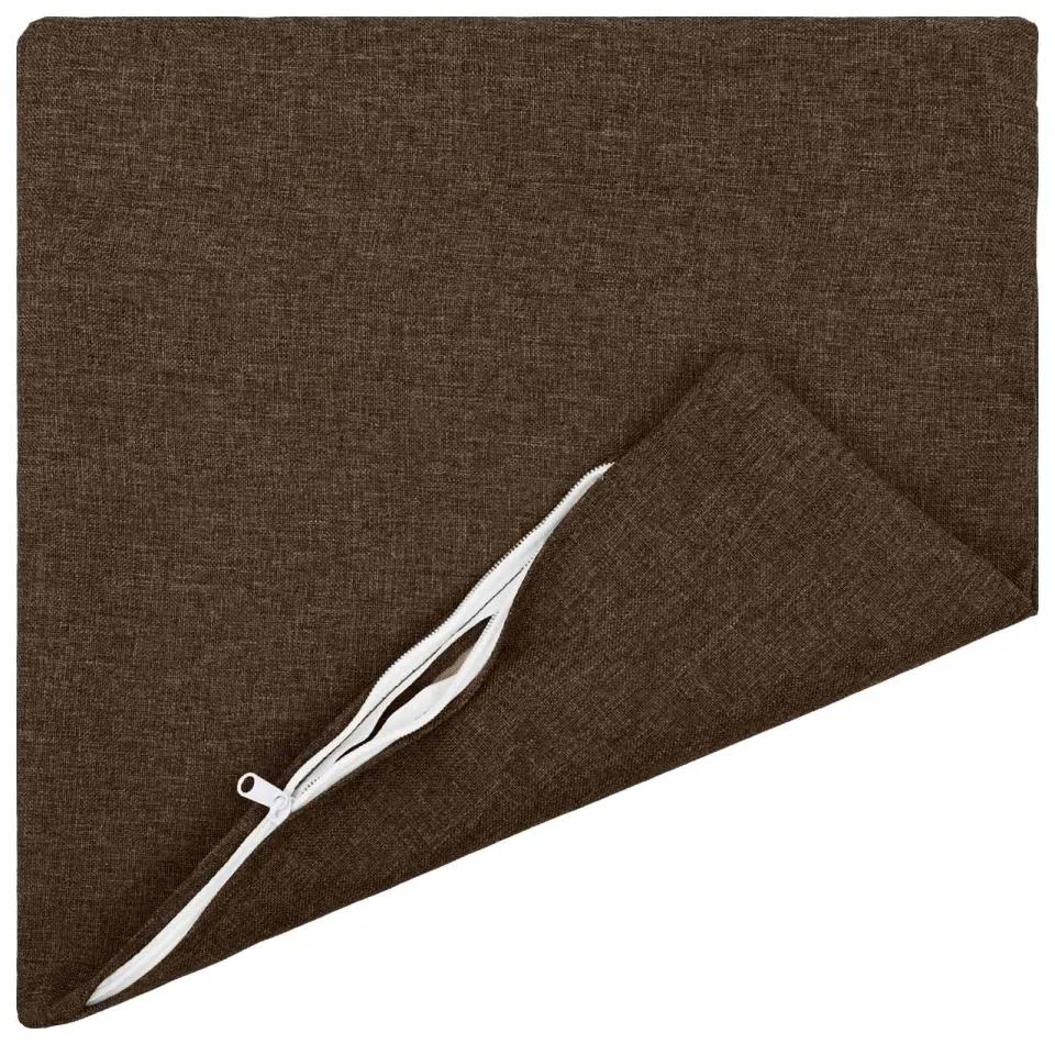 vidaXL Kussensloop 12 st HEERLEN Bruin 40 x 40 cm Stof, foto 4