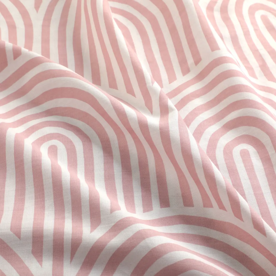 NOUS Living Rainbow katoenen grafische 2-persoons dekbedovertrek 200x220 cm - roze, foto 6