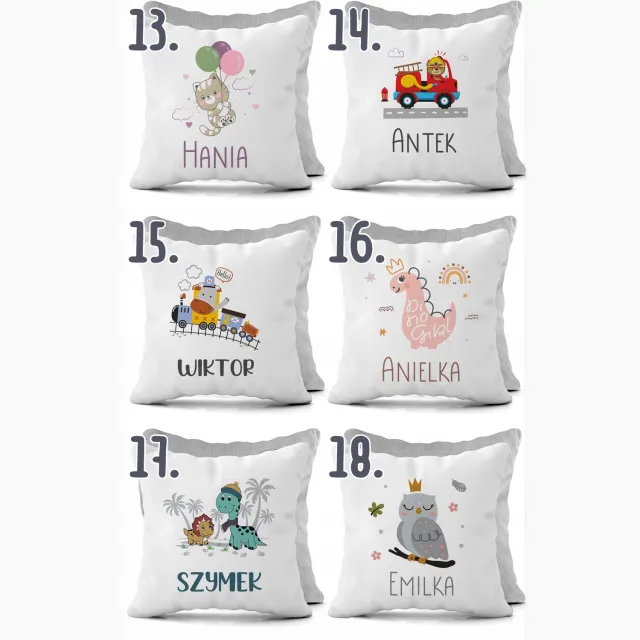 Bübi Kinderkussenhoes 40x40 cm Velvet - Personaliseerbaar Grijs
