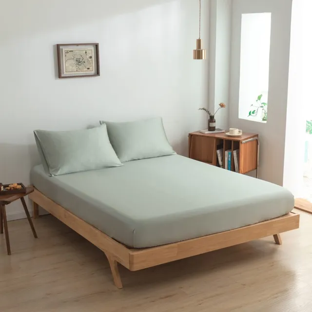 Boomba Bamboo bamboe hoeslaken - Sage Green - 120x200 cm - hoekhoogte 35 cm - 100% biologisch bamboe - 400TC satijn Groen