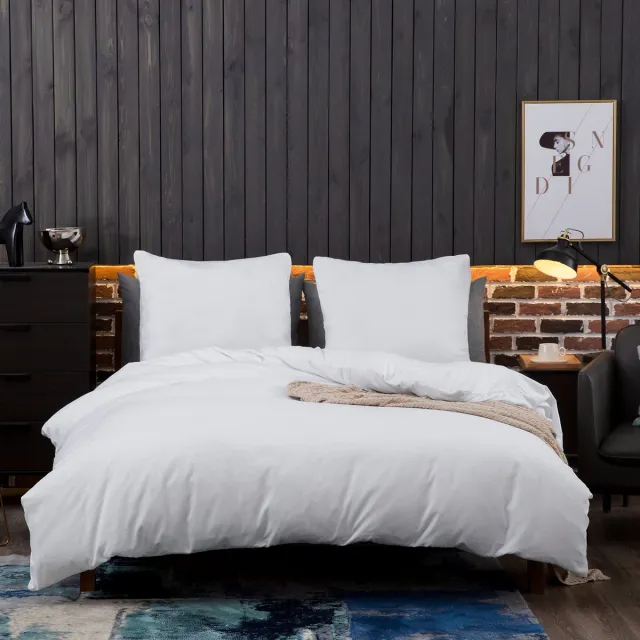 JGS ® Beddengoed Set van Zacht Microvezel met Ritssluiting voor Luxe Comfort en Stijl wit