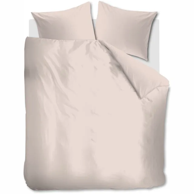 Ambiante Cotton Uni dekbedovertrek - Tweepersoons - 200 x 200/220 cm - Licht roze