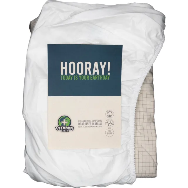 Vitamin Earth Aardingslaken Hoes - 160x200 - Organisch katoen - 10%Zilver Natuurlijk Katoen