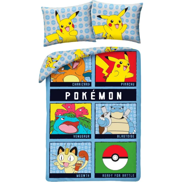 Pokémon Dekbedovertrek Battle 140x200cm - katoen Multi