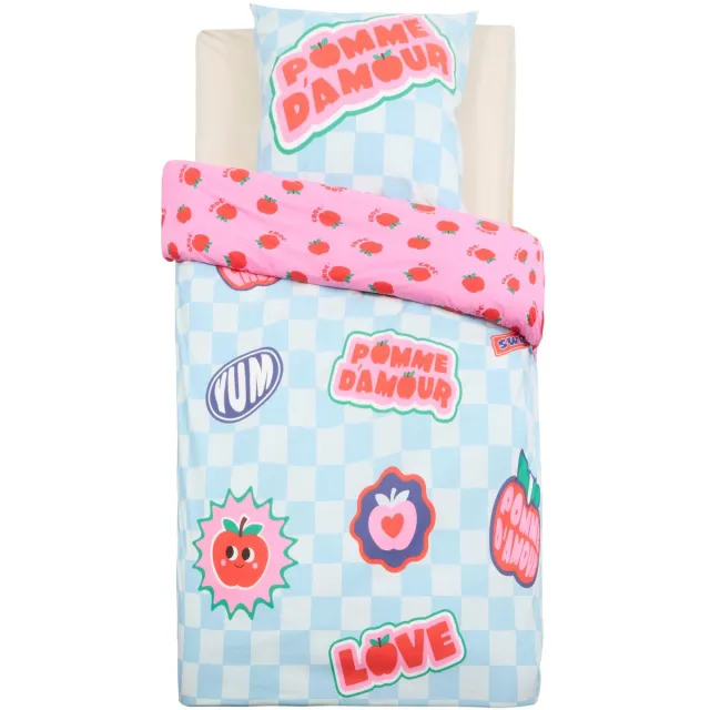 Atmosphera Kids Chachapop Dekbedovertrek set met 1 kussensloop 140x200cm/65x65cm Bleu