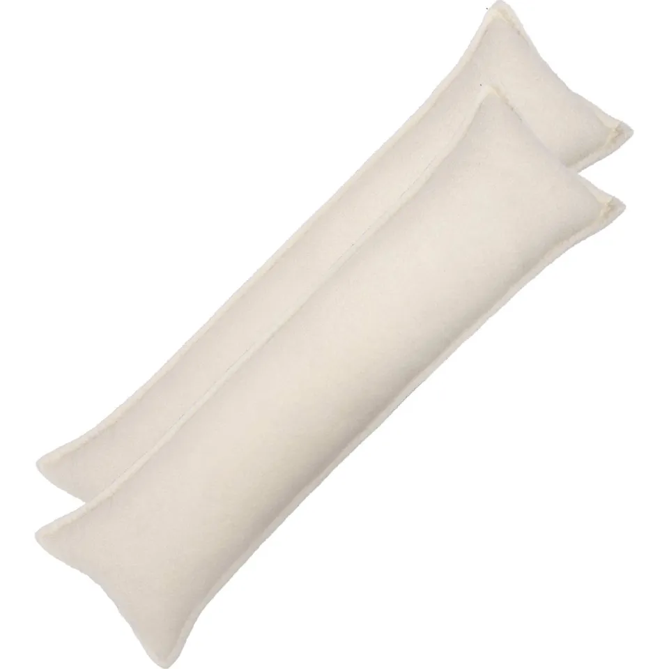 vidaXL Kussensloop 2 st HOUTEN Crèmekleurig 40 x 145 cm Bouclé, foto 3