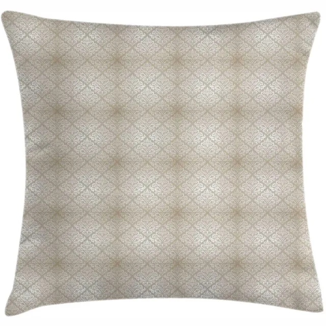 ABAKUHAUS Barok-kussenhoes – Damastlook, beidzijdig bedrukt, 50x50 cm Eierschaal Tan