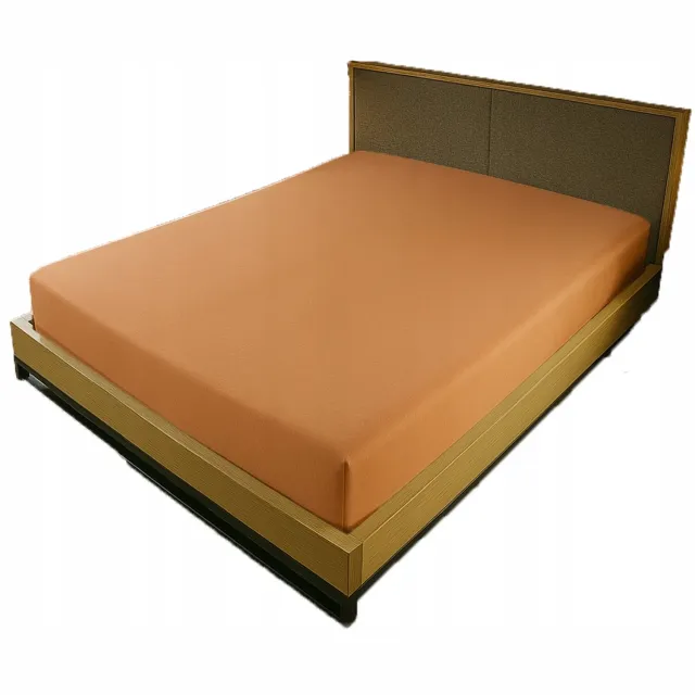 Kam-Pol Jersey Hoeslaken met Elastiek 90x220cm - Abrikoos