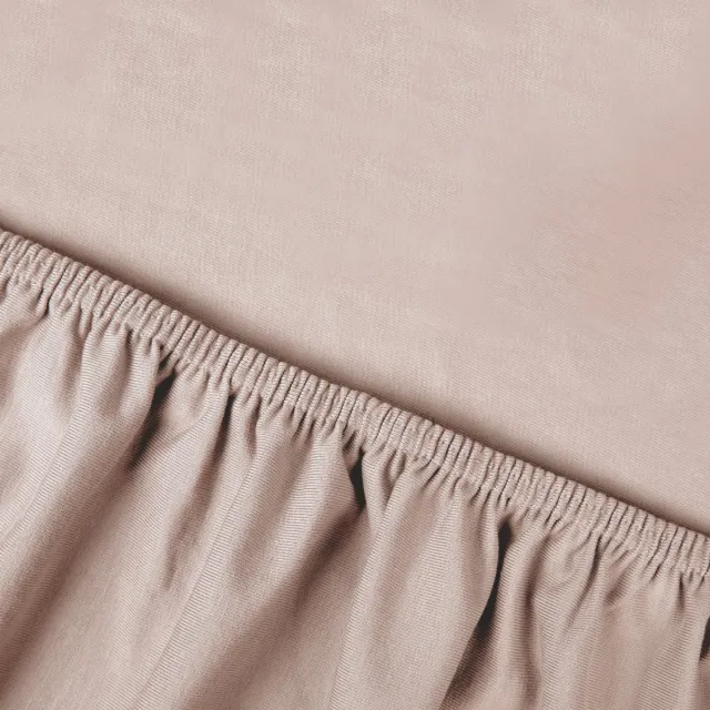kayori Saiko Hoeslaken Premium Jersey - 180-200x200-220cm - Matrasdikte 35 cm - Biologisch Katoen - Nude