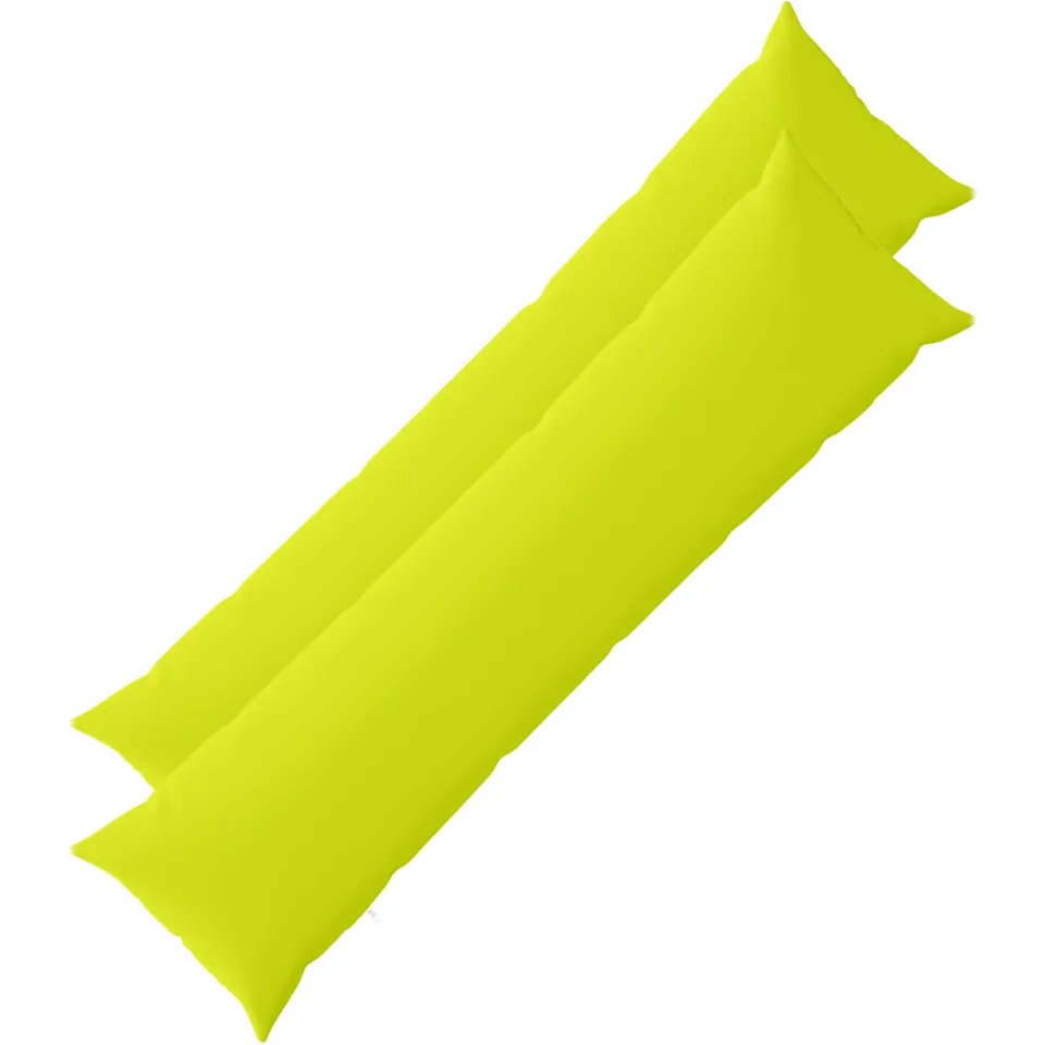 vidaXL Kussensloop 2 st HEERLEN Helder groen 40 x 145 cm Polyester, foto 3