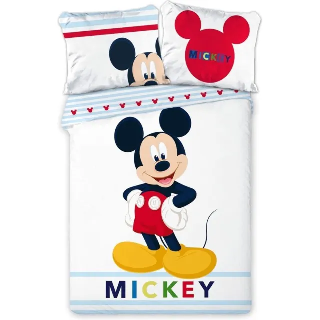 Disney Mickey Mouse Dekbedovertrek - Eenpersoons - 140 x 200 cm - Bio Katoen Multi Colour