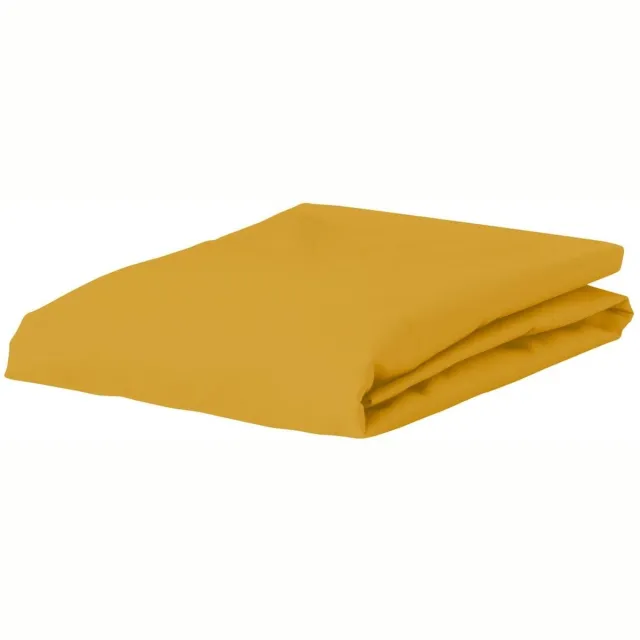 Essenza Satin Hoeslaken Mosterdgeel - 80x200